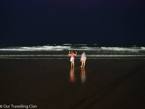 girls playing at the the beach Gold Coast