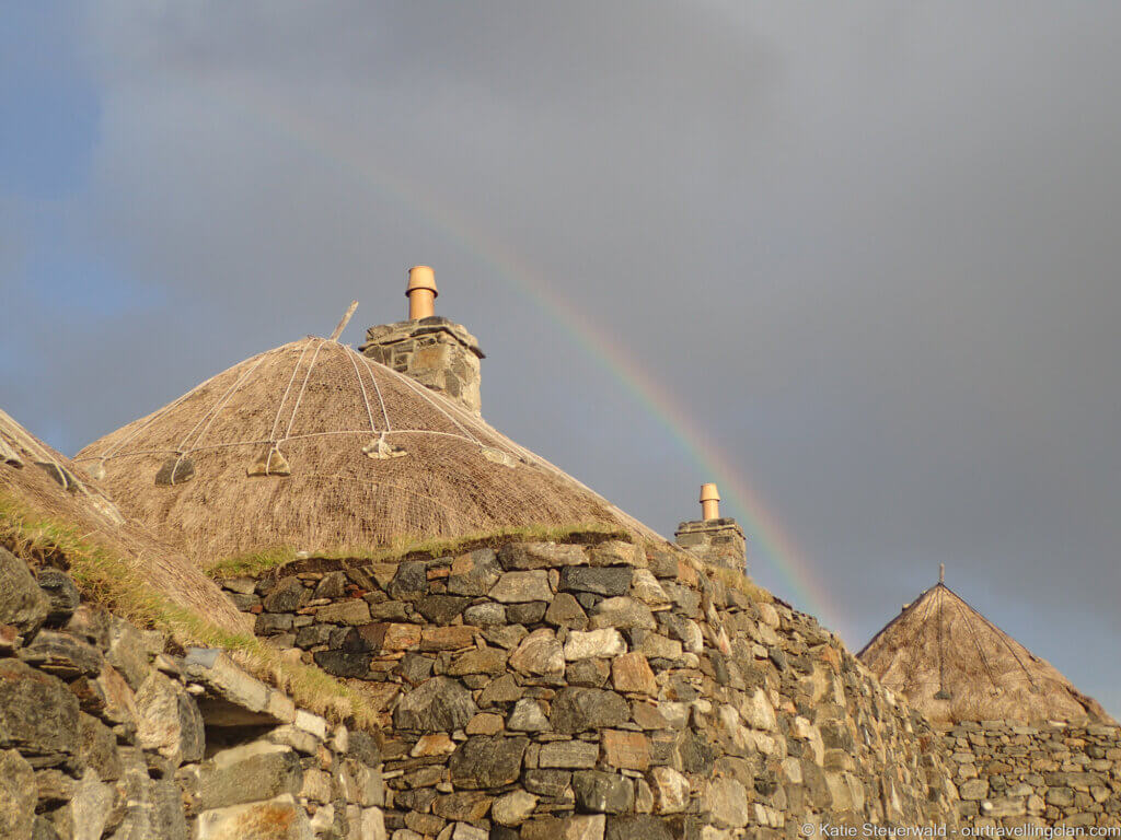 Rainbow over Gearannan Village, Isle of Lewis, Outer Hebrides, Scotland