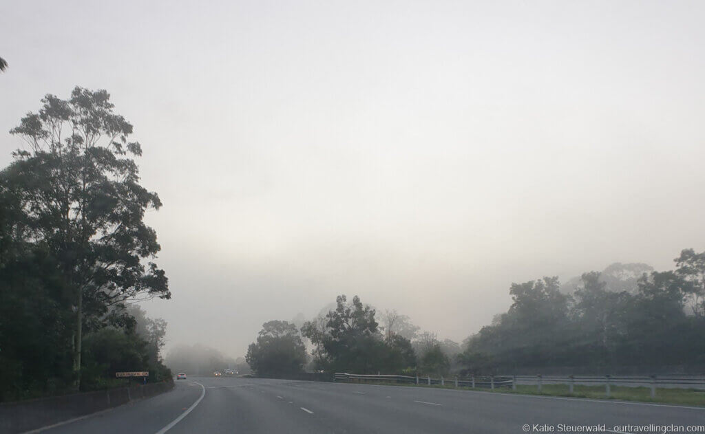 Foggy road to Urunga